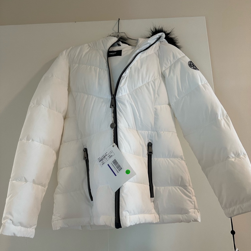 NWT DKNY Ski Jacket with Fur hood